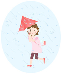 暴風雨　すぼめる
