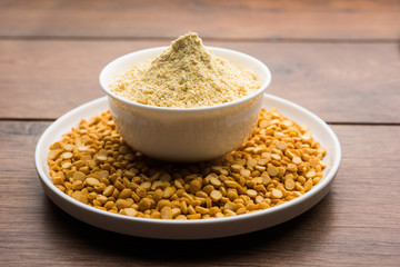 Besan, Gram or chickpea flour or powder is a pulse flour made from a variety of ground chickpea...