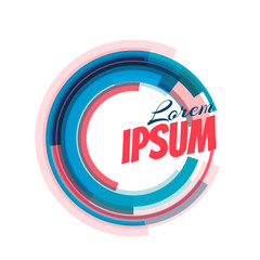 Abstract blue logo on white background. Vector illustration. 