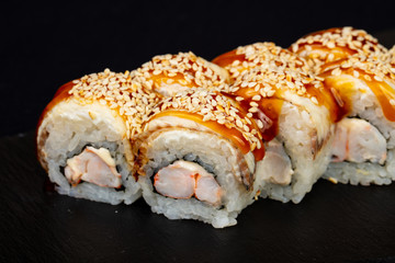 Japanese roll with eel