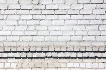 Brick wall in a house under construction