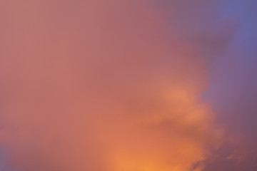 Clouds in the sky at sunset as background