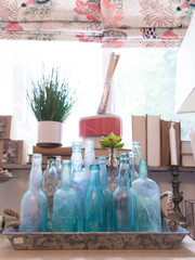 Teal Glass Bottles