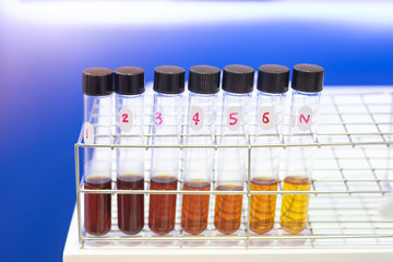 Test tubes closeup.medical glassware