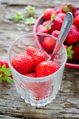 Strawberry in the glass
