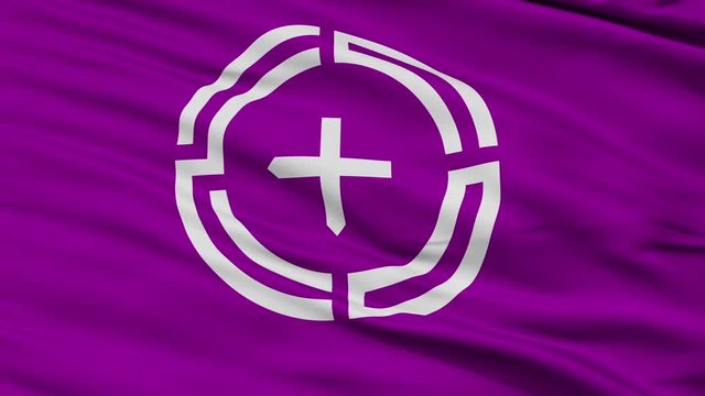 Numata close up flag, Gunma prefecture, realistic animation seamless loop - 10 seconds long