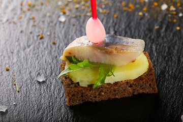 Canape with herring