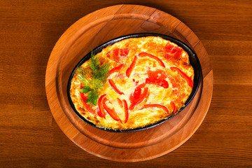Omelet with bacon