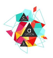 Geometric triangle infographics