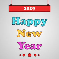 illustration of elements of New Year Background