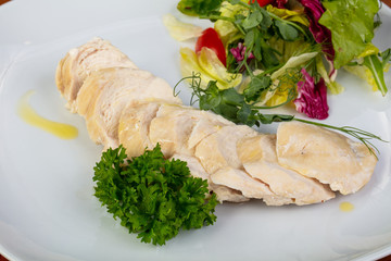 Tasty boiled chicken