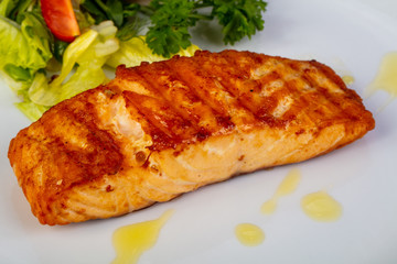 Tasty grilled salmon