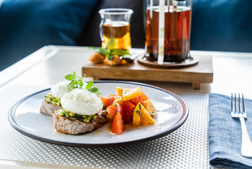 breakfast in the cafe