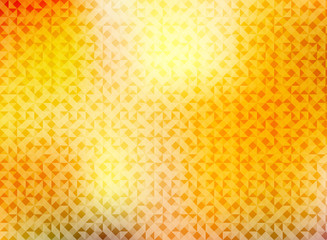 Abstract autumn background with triangles pattern shining bright red, yellow and orange color.