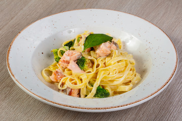 Pasta with salmon
