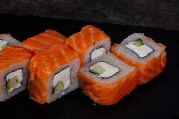 Japanese roll with salmon
