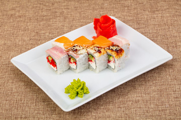 Japanese roll with bacon