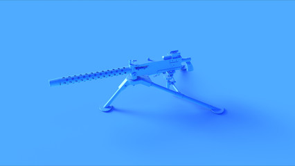 Blue Machine Gun 3d illustration 3d render	