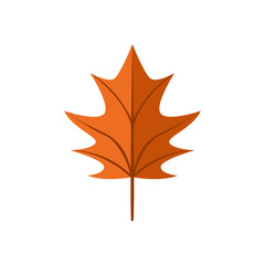 Brown Dry Autumn Leaf Theme Illustration Symbol Graphic Design