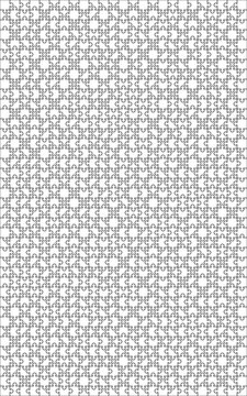 1000 white puzzles pieces arranged in a 25x40 vertical rectangle shape. Jigsaw Puzzle template ready for print. Cutting guidelines on white