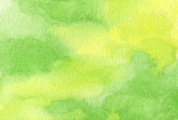 Green abstract watercolor texture background.