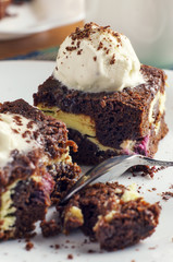 Chocolate Brownie with Ice Cream