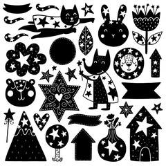 Scandinavian Kids Doodles elements