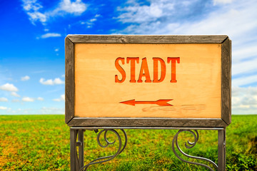 Schild 284 - Stadt