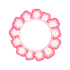 Pink Morning Glory Flower Banner Wreath