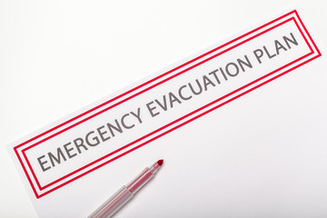 Fototapeta premium Emergency evacuation plan