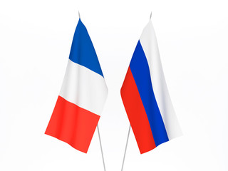 France and Russia flags
