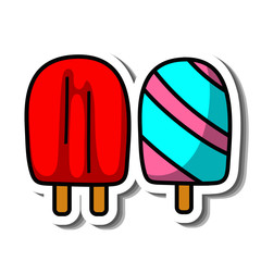 summer  objects of simple color illustrations
