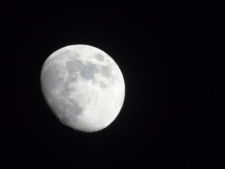  Detailed view of the Moon, Full Moon, Close up Moon in the dark sky