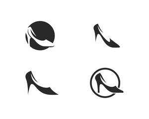 ,High Heel logo vector template