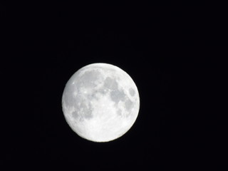  Detailed view of the Moon, Full Moon, Close up Moon in the dark sky