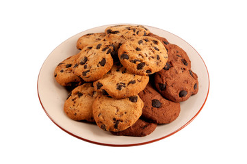 Sweet cookies with chocolate