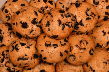 Sweet cookies with chocolate