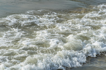 Beautiful landscape of the blue sea with waves