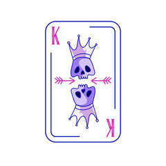 Dead king poker game playing card