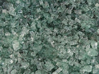 light green texture of a pile of broken glass