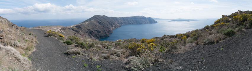 Panorama of uninhabited desert Islands
