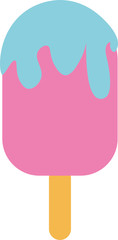 Pink Ice Cream Popsicle Vector