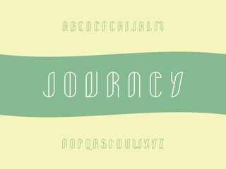 Journey stroke font. Vector alphabet