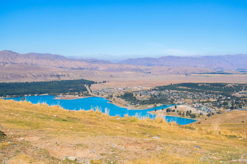 Obraz premium Landscapes viewed from Tekapo observatory, South Island New Zealand