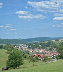 Fototapeta na wymiar Oberndorf (Jossgrund) im Spessart Naturpark,Hessen,Deutschland