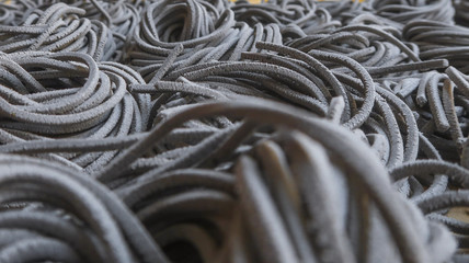 texture with raw black pasta