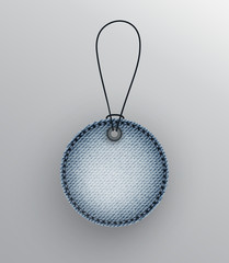 Jeans circle mockup with rope