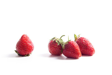Strawberry fresh ripe sweet berry isolated on white
