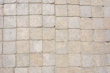 background of square granite stone. path paved with grey paving