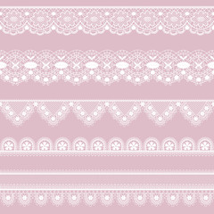 Set of lacy borders